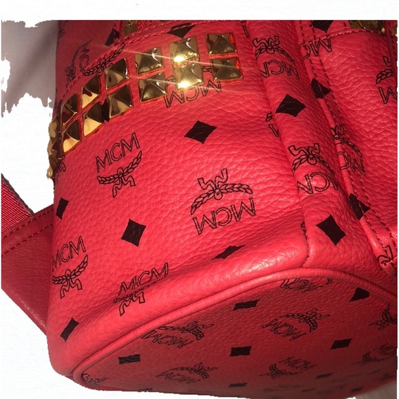 MCM Visetos Stark Side Studded Backpack Bag - Picture 6 of 12